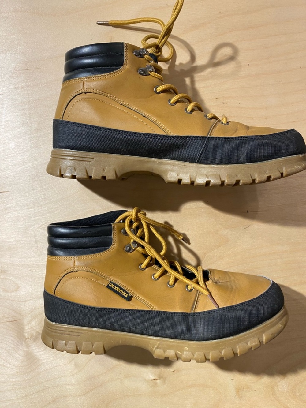 Akademiks Brown and Black Lightweight Trail Boots 10.5